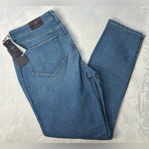 NYDJ Women’s Slim Straight Jeans in Medium Blue Wash NWT SIZE 14